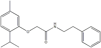 2-(2-isopropyl-5-methylphenoxy)-N-(2-phenylethyl)acetamide Structure