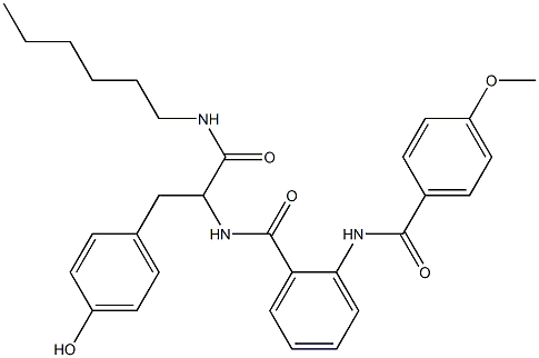  N-[2-(hexylamino)-1-(4-hydroxybenzyl)-2-oxoethyl]-2-[(4-methoxybenzoyl)amino]benzamide