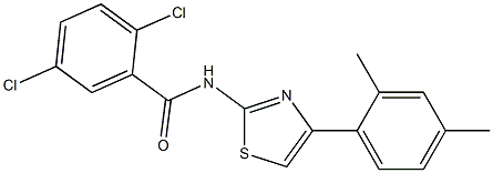 2,5-dichloro-N-[4-(2,4-dimethylphenyl)-1,3-thiazol-2-yl]benzamide|