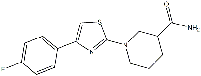 1-[4-(4-fluorophenyl)-1,3-thiazol-2-yl]-3-piperidinecarboxamide,,结构式