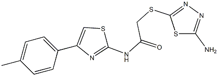 2-[(5-amino-1,3,4-thiadiazol-2-yl)sulfanyl]-N-[4-(4-methylphenyl)-1,3-thiazol-2-yl]acetamide