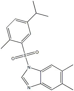 1-[(5-isopropyl-2-methylphenyl)sulfonyl]-5,6-dimethyl-1H-benzimidazole Structure