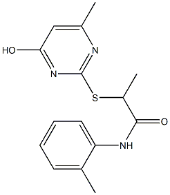 2-[(4-hydroxy-6-methylpyrimidin-2-yl)sulfanyl]-N-(2-methylphenyl)propanamide