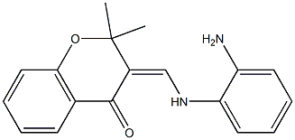 3-[(2-aminoanilino)methylene]-2,2-dimethyl-2,3-dihydro-4H-chromen-4-one,,结构式