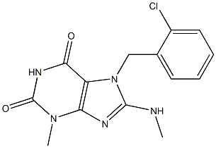 7-(2-chlorobenzyl)-3-methyl-8-(methylamino)-3,7-dihydro-1H-purine-2,6-dione Structure