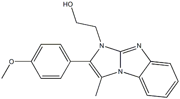 2-[2-(4-methoxyphenyl)-3-methyl-1H-imidazo[1,2-a]benzimidazol-1-yl]ethanol,,结构式