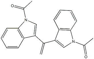 1-acetyl-3-[1-(1-acetyl-1H-indol-3-yl)vinyl]-1H-indole Structure