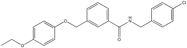 N-(4-chlorobenzyl)-3-[(4-ethoxyphenoxy)methyl]benzamide Structure