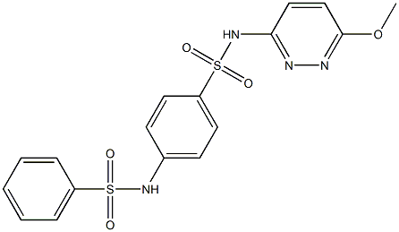 N-(6-methoxy-3-pyridazinyl)-4-[(phenylsulfonyl)amino]benzenesulfonamide,,结构式