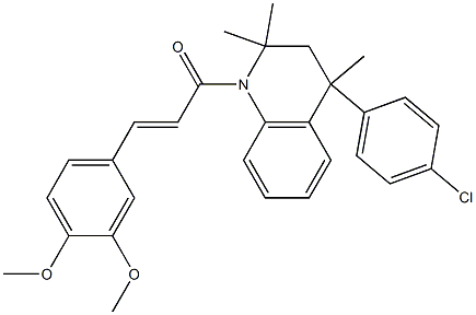 4-(4-chlorophenyl)-1-[3-(3,4-dimethoxyphenyl)acryloyl]-2,2,4-trimethyl-1,2,3,4-tetrahydroquinoline