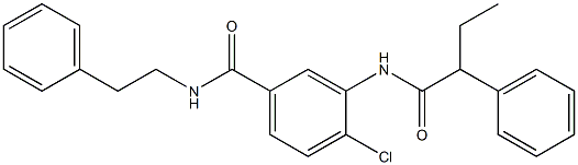 4-chloro-3-[(2-phenylbutanoyl)amino]-N-(2-phenylethyl)benzamide Structure