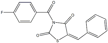 5-benzylidene-3-(4-fluorobenzoyl)-1,3-thiazolidine-2,4-dione