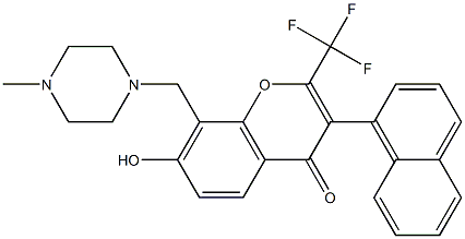 7-hydroxy-8-[(4-methyl-1-piperazinyl)methyl]-3-(1-naphthyl)-2-(trifluoromethyl)-4H-chromen-4-one