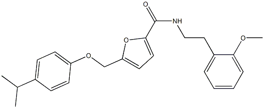 5-[(4-isopropylphenoxy)methyl]-N-[2-(2-methoxyphenyl)ethyl]-2-furamide 结构式