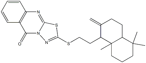 2-{[2-(5,5,8a-trimethyl-2-methylenedecahydro-1-naphthalenyl)ethyl]sulfanyl}-5H-[1,3,4]thiadiazolo[2,3-b]quinazolin-5-one|