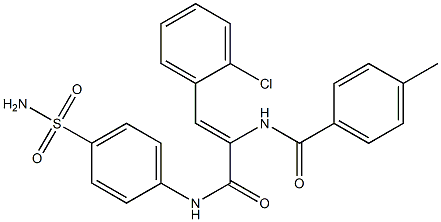 N-[1-{[4-(aminosulfonyl)anilino]carbonyl}-2-(2-chlorophenyl)vinyl]-4-methylbenzamide|