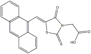 [5-(9-anthrylmethylene)-4-oxo-2-thioxo-1,3-thiazolidin-3-yl]acetic acid Structure