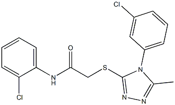 N-(2-chlorophenyl)-2-{[4-(3-chlorophenyl)-5-methyl-4H-1,2,4-triazol-3-yl]sulfanyl}acetamide