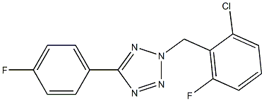 2-(2-chloro-6-fluorobenzyl)-5-(4-fluorophenyl)-2H-tetraazole 化学構造式