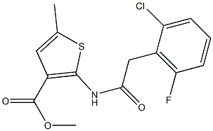 methyl 2-{[(2-chloro-6-fluorophenyl)acetyl]amino}-5-methyl-3-thiophenecarboxylate