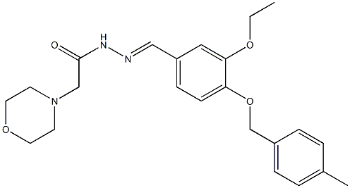 N'-{3-ethoxy-4-[(4-methylbenzyl)oxy]benzylidene}-2-(4-morpholinyl)acetohydrazide Structure