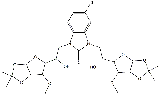 5-chloro-1,3-bis[2-hydroxy-2-(6-methoxy-2,2-dimethyltetrahydrofuro[2,3-d][1,3]dioxol-5-yl)ethyl]-1,3-dihydro-2H-benzimidazol-2-one