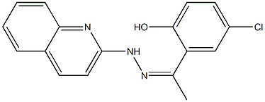 1-(5-chloro-2-hydroxyphenyl)ethanone 2-quinolinylhydrazone,,结构式