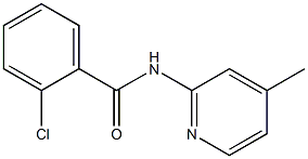 2-chloro-N-(4-methyl-2-pyridinyl)benzamide,,结构式