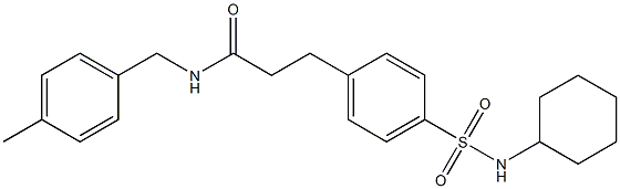 3-{4-[(cyclohexylamino)sulfonyl]phenyl}-N-(4-methylbenzyl)propanamide