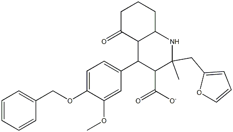 tetrahydro-2-furanylmethyl 4-[4-(benzyloxy)-3-methoxyphenyl]-2-methyl-5-oxo-1,4,5,6,7,8-hexahydro-3-quinolinecarboxylate Structure