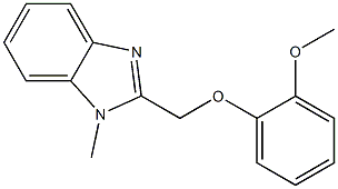 2-[(2-methoxyphenoxy)methyl]-1-methyl-1H-benzimidazole Struktur