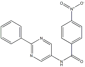 4-nitro-N-(2-phenyl-5-pyrimidinyl)benzamide Struktur