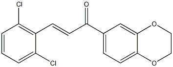 3-(2,6-dichlorophenyl)-1-(2,3-dihydro-1,4-benzodioxin-6-yl)-2-propen-1-one Structure