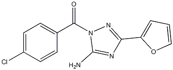 1-(4-chlorobenzoyl)-3-(2-furyl)-1H-1,2,4-triazol-5-ylamine,,结构式