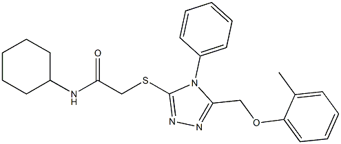 N-cyclohexyl-2-({5-[(2-methylphenoxy)methyl]-4-phenyl-4H-1,2,4-triazol-3-yl}sulfanyl)acetamide