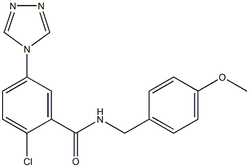 2-chloro-N-(4-methoxybenzyl)-5-(4H-1,2,4-triazol-4-yl)benzamide Structure