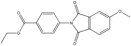 ethyl 4-(5-methoxy-1,3-dioxo-1,3-dihydro-2H-isoindol-2-yl)benzoate 化学構造式