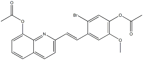 2-{2-[4-(acetyloxy)-2-bromo-5-methoxyphenyl]vinyl}-8-quinolinyl acetate 结构式