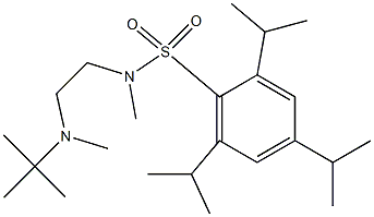 N-{2-[tert-butyl(methyl)amino]ethyl}-2,4,6-triisopropyl-N-methylbenzenesulfonamide 结构式