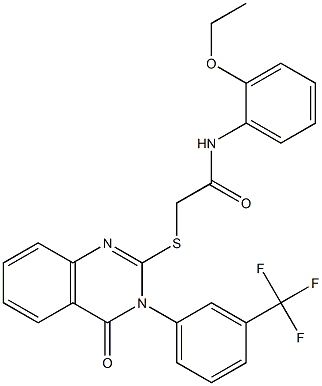 N-(2-ethoxyphenyl)-2-({4-oxo-3-[3-(trifluoromethyl)phenyl]-3,4-dihydro-2-quinazolinyl}sulfanyl)acetamide