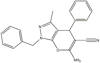  6-amino-1-benzyl-3-methyl-4-phenyl-1,4-dihydropyrano[2,3-c]pyrazole-5-carbonitrile