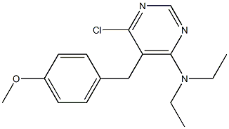 N-[6-chloro-5-(4-methoxybenzyl)-4-pyrimidinyl]-N,N-diethylamine Struktur