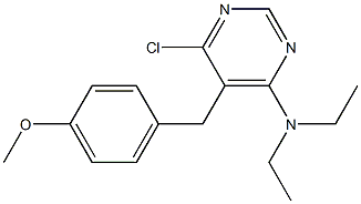 N-[6-chloro-5-(4-methoxybenzyl)-4-pyrimidinyl]-N,N-diethylamine Structure