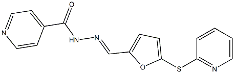 N'-{[5-(2-pyridinylsulfanyl)-2-furyl]methylene}isonicotinohydrazide Struktur