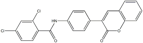 2,4-dichloro-N-[4-(2-oxo-2H-chromen-3-yl)phenyl]benzamide Struktur