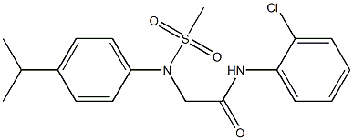 N-(2-chlorophenyl)-2-[4-isopropyl(methylsulfonyl)anilino]acetamide 化学構造式