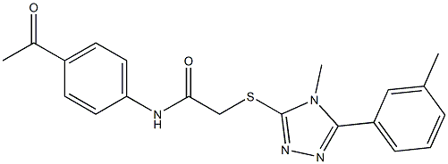 N-(4-acetylphenyl)-2-{[4-methyl-5-(3-methylphenyl)-4H-1,2,4-triazol-3-yl]sulfanyl}acetamide