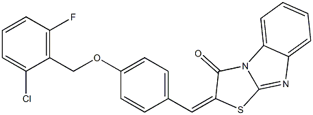  2-{4-[(2-chloro-6-fluorobenzyl)oxy]benzylidene}[1,3]thiazolo[3,2-a]benzimidazol-3(2H)-one