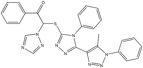 2-{[5-(5-methyl-1-phenyl-1H-1,2,3-triazol-4-yl)-4-phenyl-4H-1,2,4-triazol-3-yl]sulfanyl}-1-phenyl-2-(1H-1,2,4-triazol-1-yl)ethanone