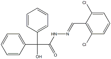 N'-(2,6-dichlorobenzylidene)-2-hydroxy-2,2-diphenylacetohydrazide Struktur